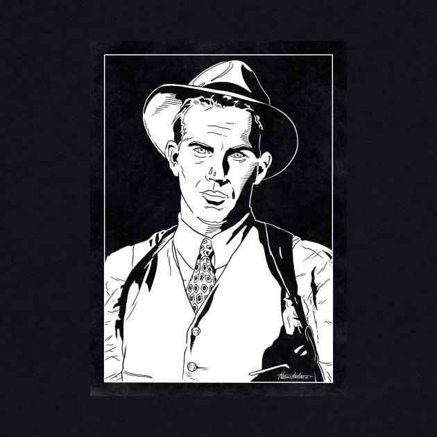 ELIOT NESS - The Untouchables (Black and White) by Famous Weirdos